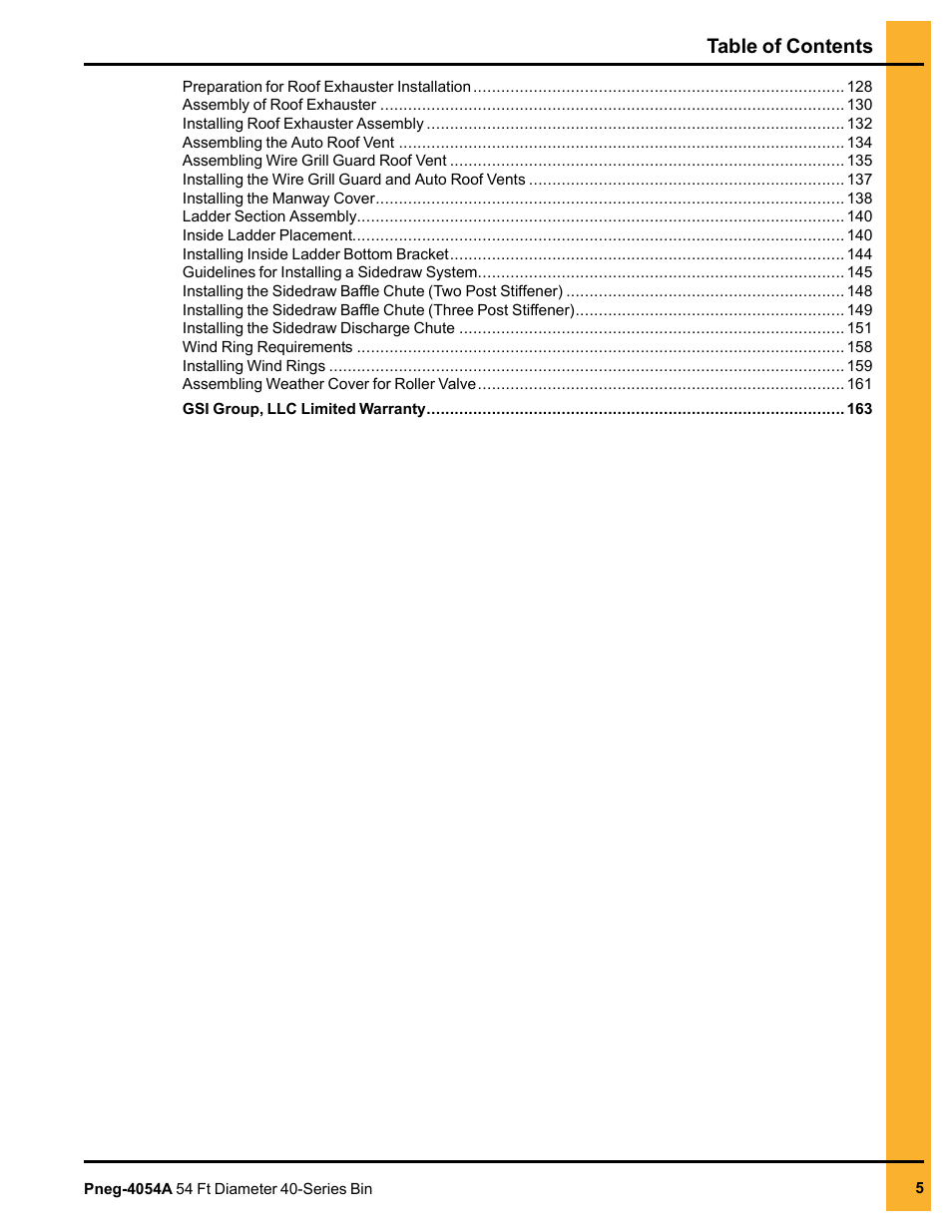 Grain Systems Tanks PNEG-4054A User Manual | Page 5 / 164