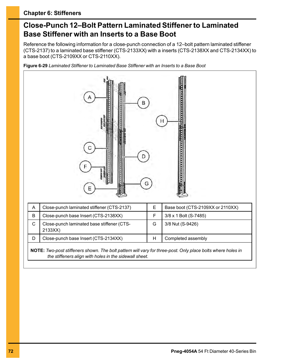 Base boot, To a base boot, Chapter 6: stiffeners | Grain Systems Tanks PNEG-4054A User Manual | Page 72 / 164