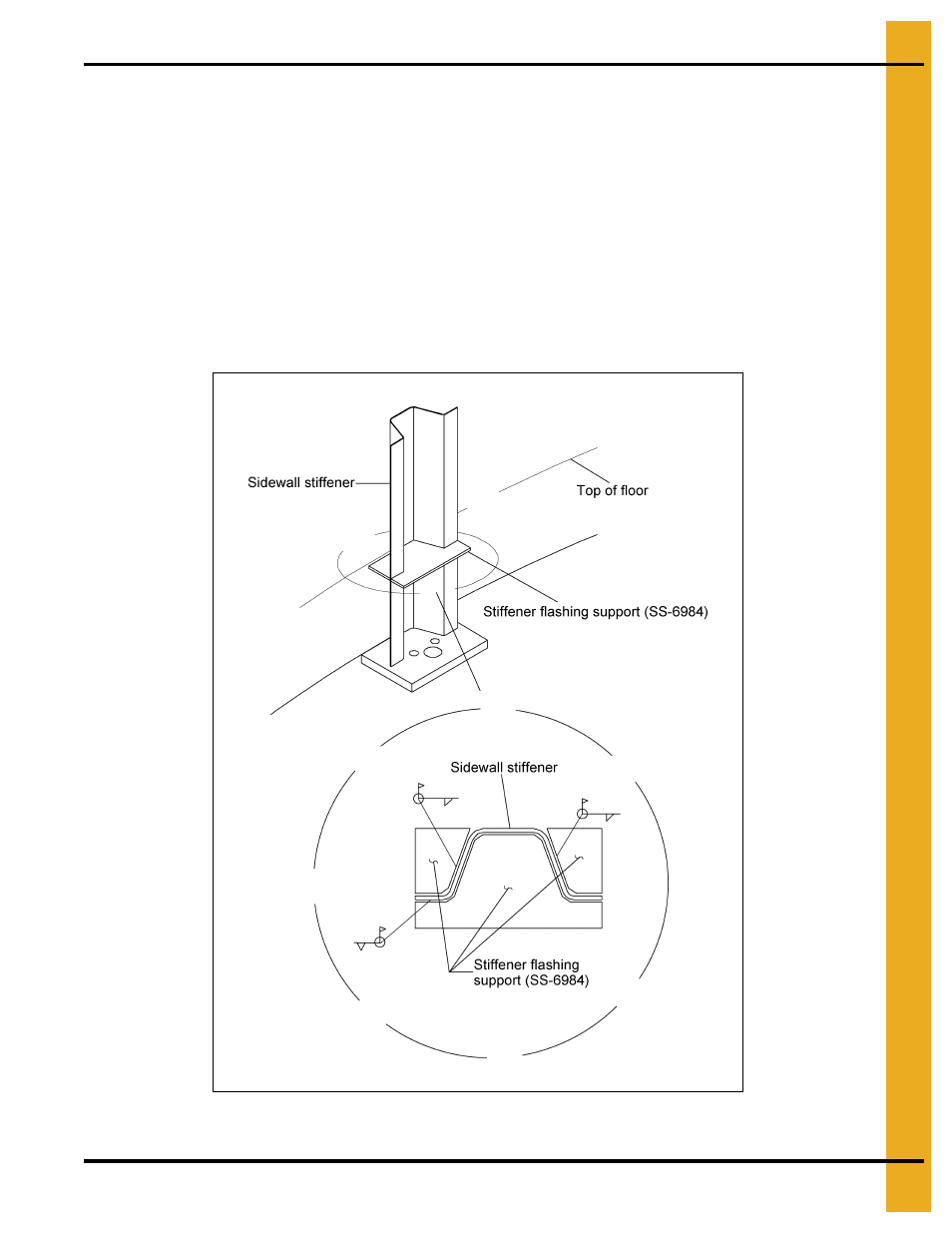 Flashing support at stiffeners, Chapter 12 flashing support at stiffeners | Grain Systems Bin Flooring PNEG-222 User Manual | Page 33 / 42