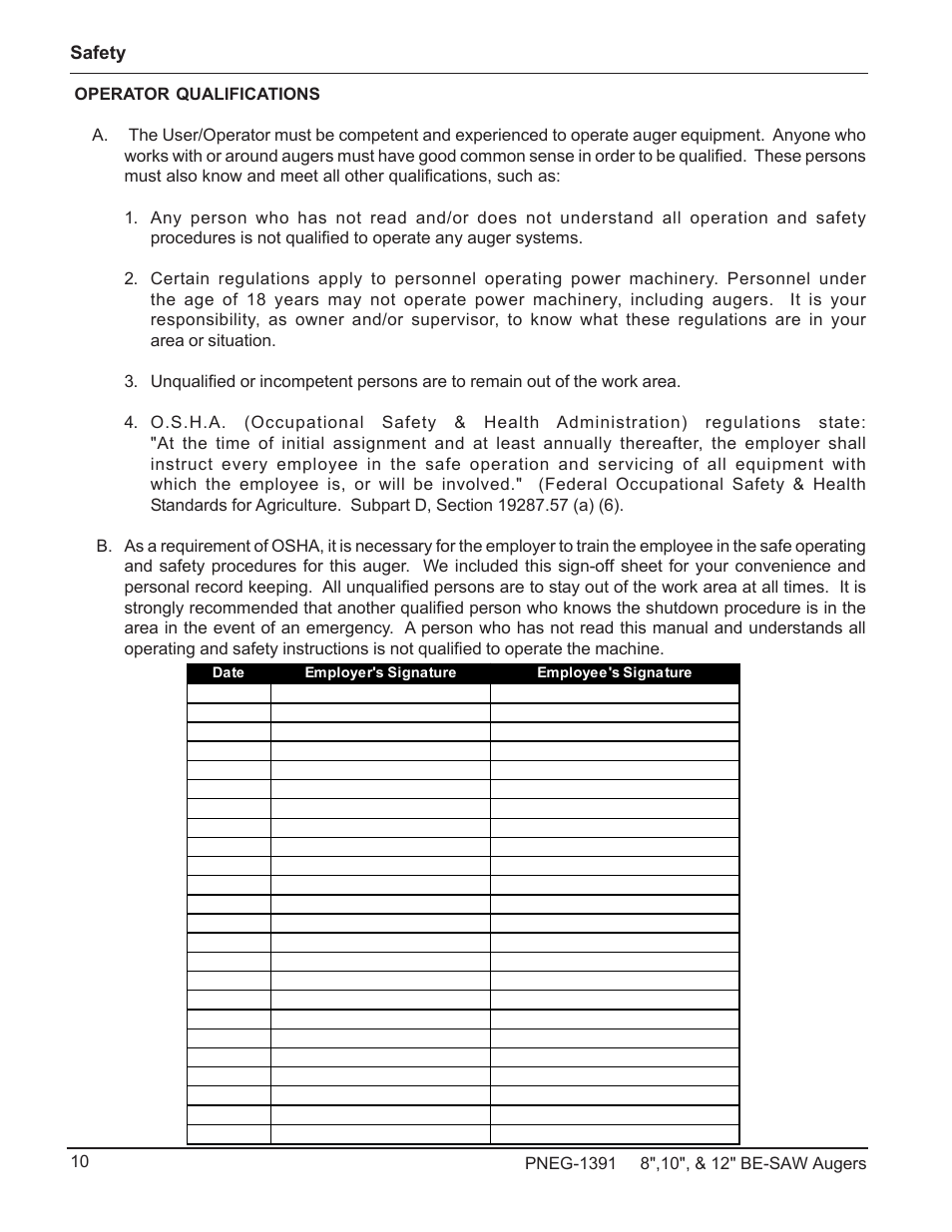 Grain Systems Bucket Elevtors, Conveyors, Series II Sweeps PNEG-1391 User Manual | Page 10 / 56