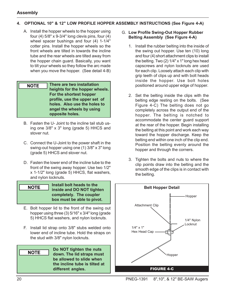 Grain Systems Bucket Elevtors, Conveyors, Series II Sweeps PNEG-1391 User Manual | Page 20 / 56