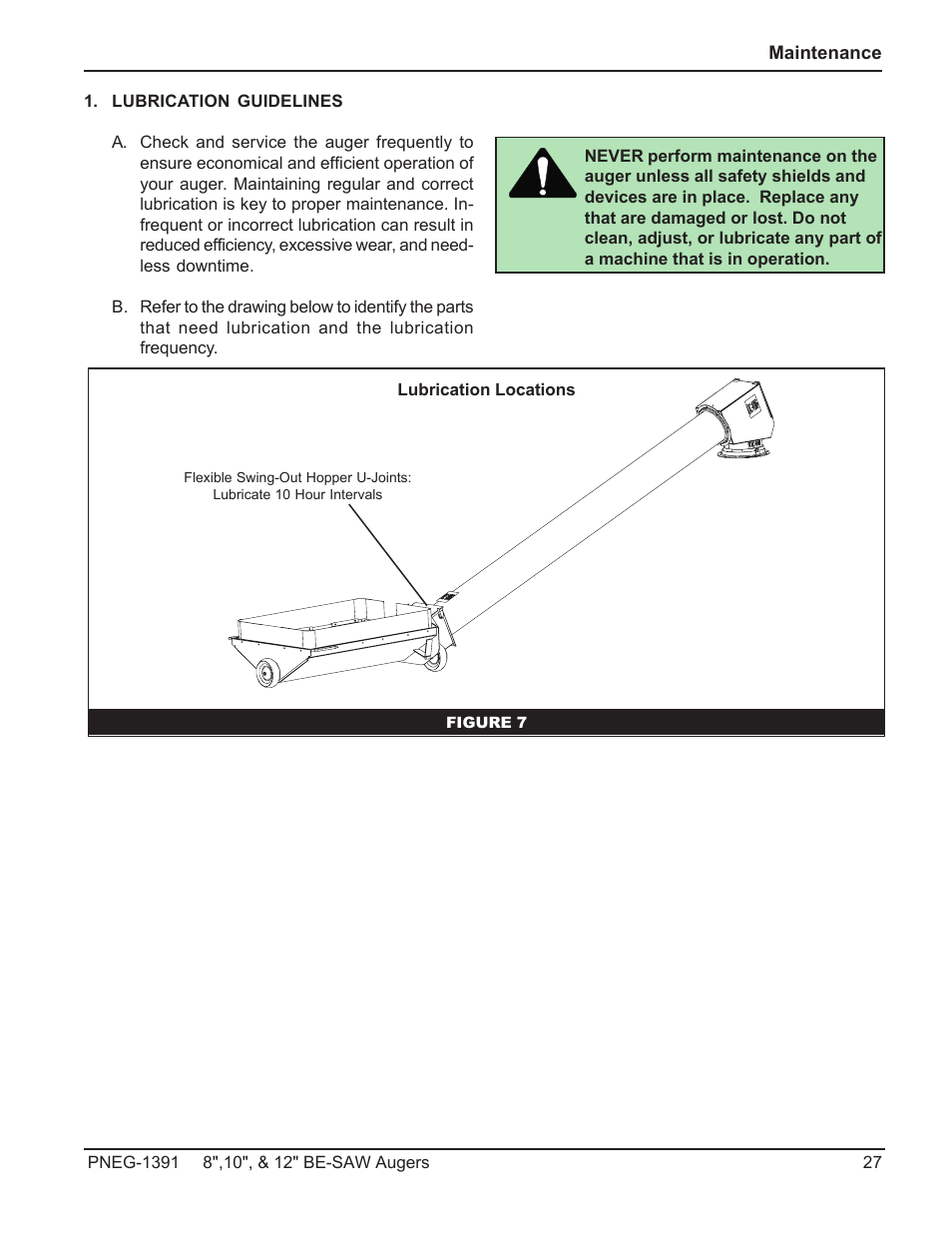 Grain Systems Bucket Elevtors, Conveyors, Series II Sweeps PNEG-1391 User Manual | Page 27 / 56