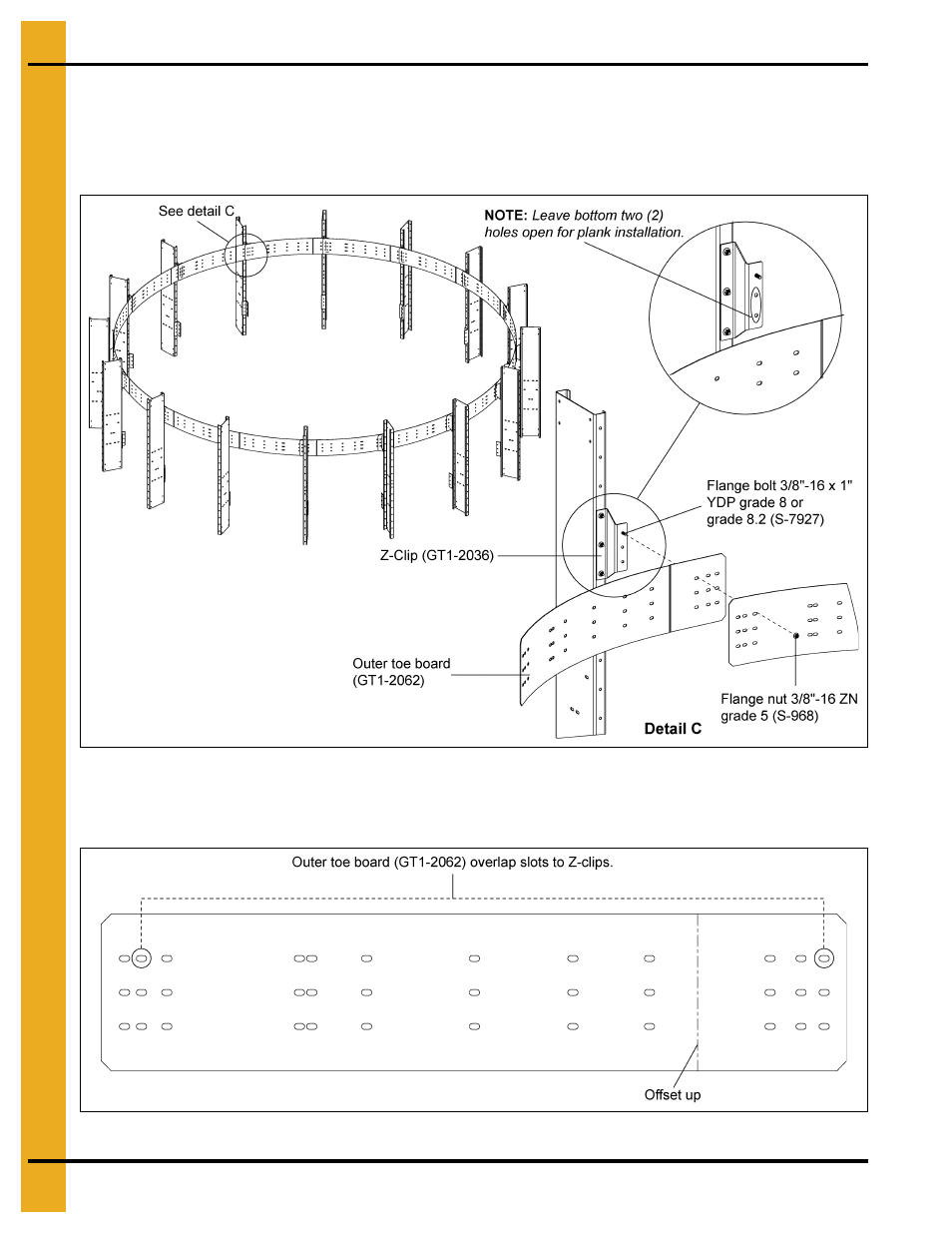 Installing outer toe board (gt1-2062) | Grain Systems PNEG-1875 User Manual | Page 32 / 78