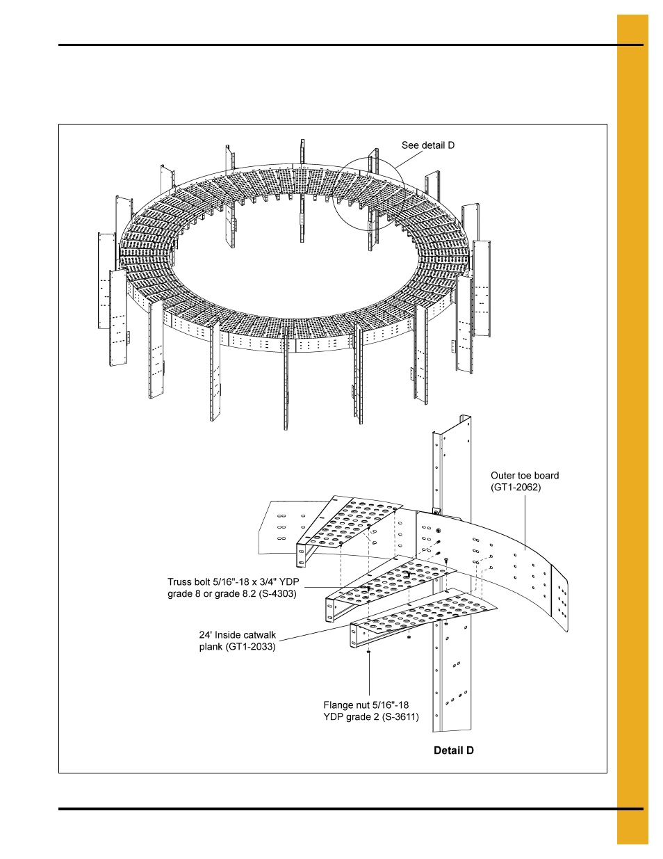 24' inside catwalk installation instructions | Grain Systems PNEG-1875 User Manual | Page 33 / 78