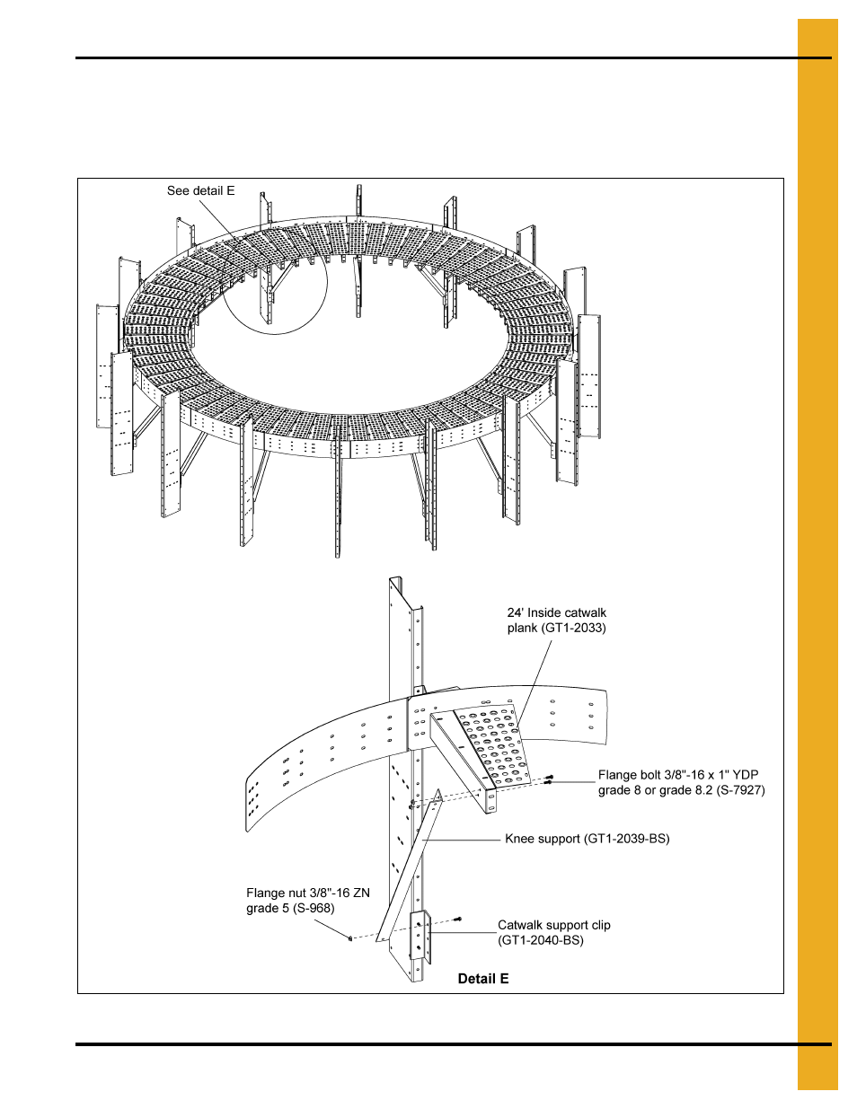Installing knee support (gt1-2039-bs) | Grain Systems PNEG-1875 User Manual | Page 35 / 78