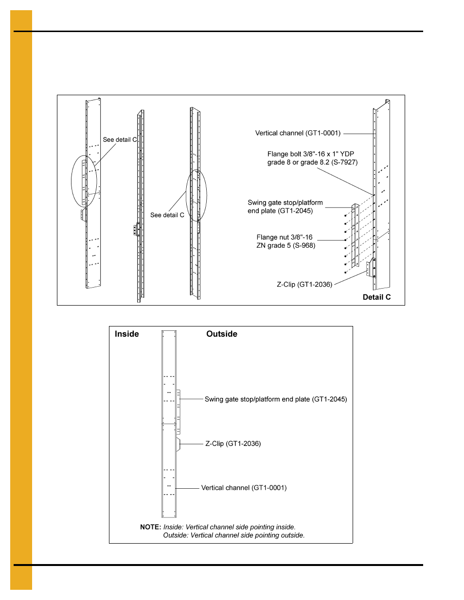 Installing swing gate stop (gt1-2045) | Grain Systems PNEG-1875 User Manual | Page 42 / 78