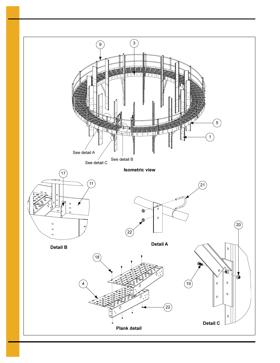 24' outside fan style catwalk (gt4-1039-24f) | Grain Systems PNEG-1875 User Manual | Page 60 / 78