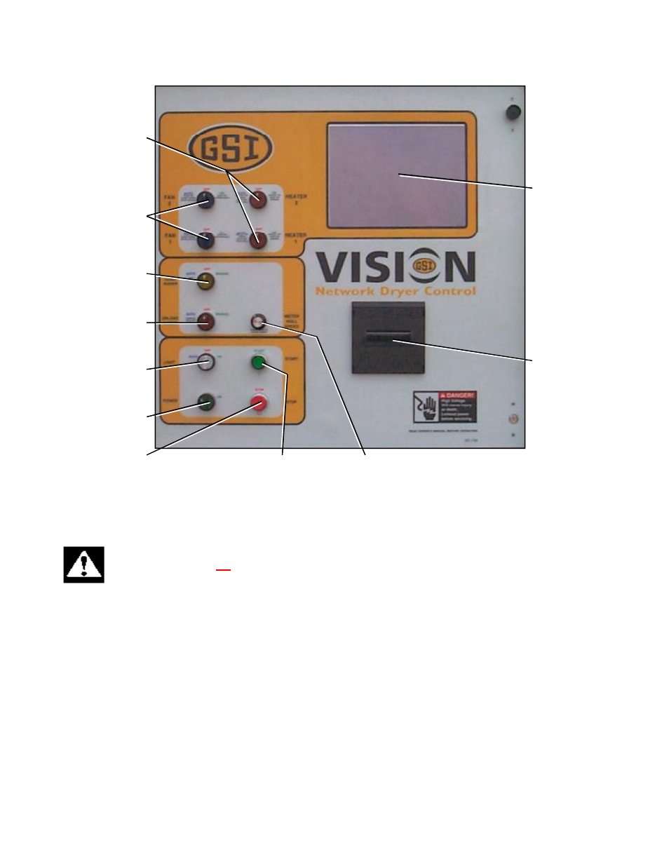 Vision control panel layout, Vision control panel | Grain Systems PNEG-1459 User Manual | Page 9 / 54