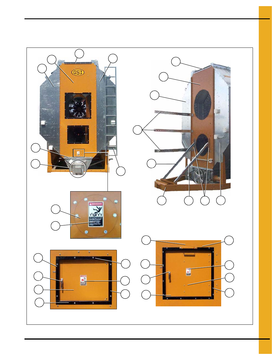 Front and rear plenum end panels, Main structure assembly | Grain Systems PNEG-1403 User Manual | Page 17 / 76