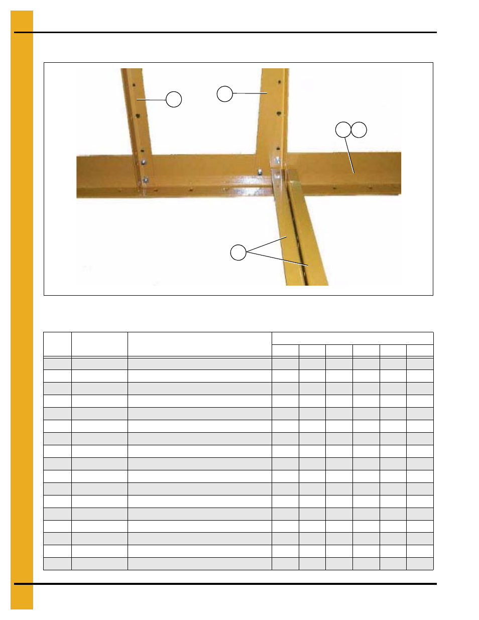 Frame assembly (continued), Main structure assembly | Grain Systems PNEG-1403 User Manual | Page 6 / 76