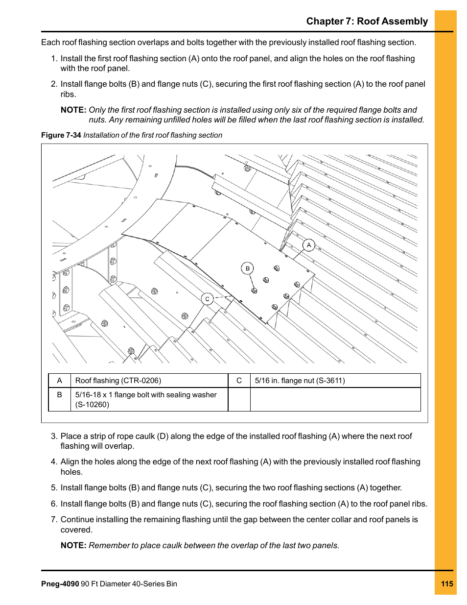Chapter 7: roof assembly | Grain Systems Tanks PNEG-4090 User Manual | Page 115 / 168