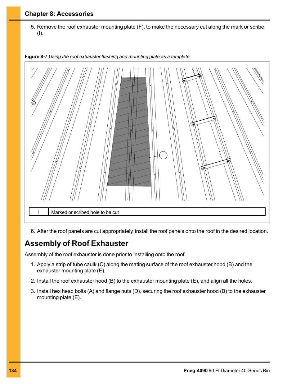 Assembly of roof exhauster | Grain Systems Tanks PNEG-4090 User Manual | Page 134 / 168