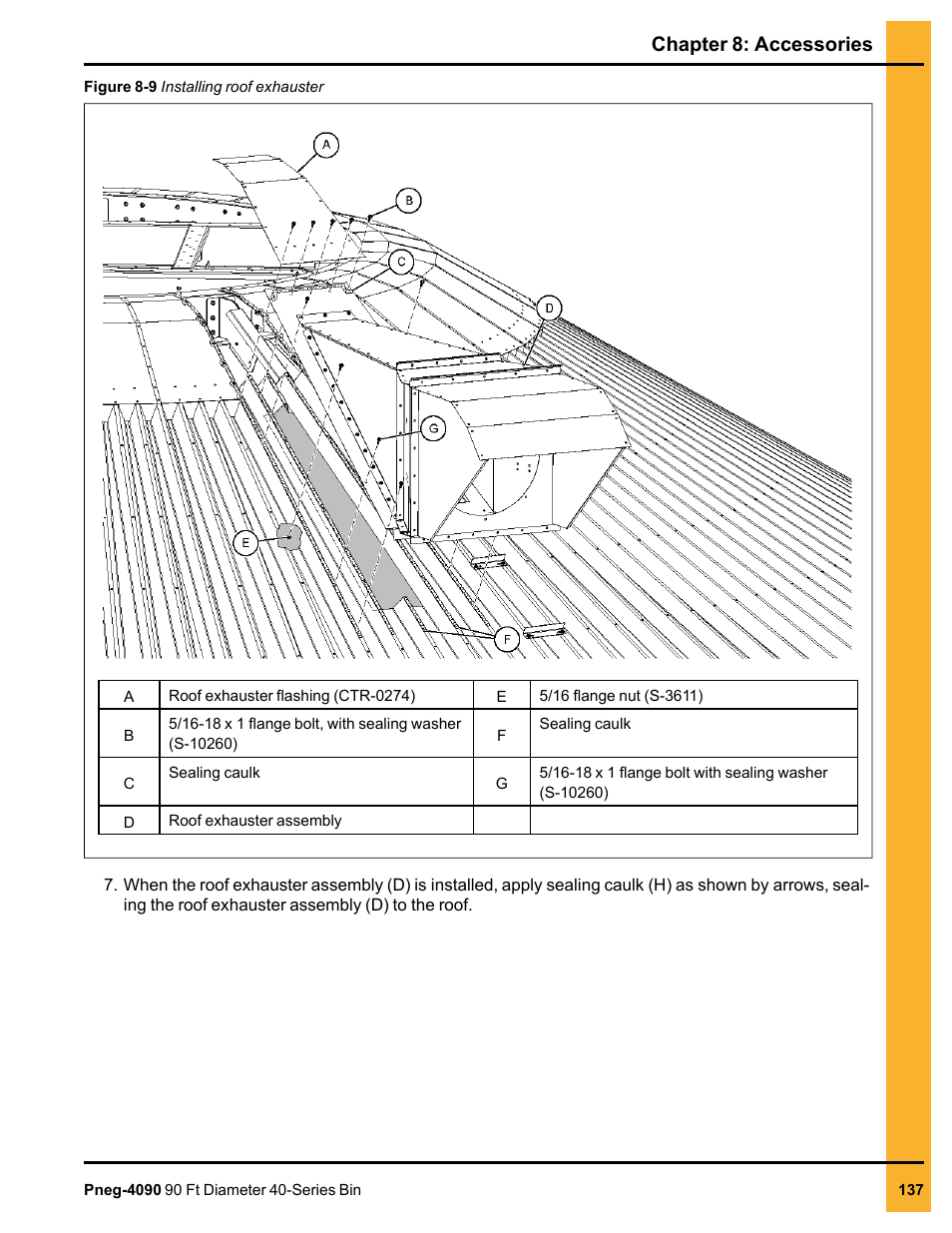 Chapter 8: accessories | Grain Systems Tanks PNEG-4090 User Manual | Page 137 / 168