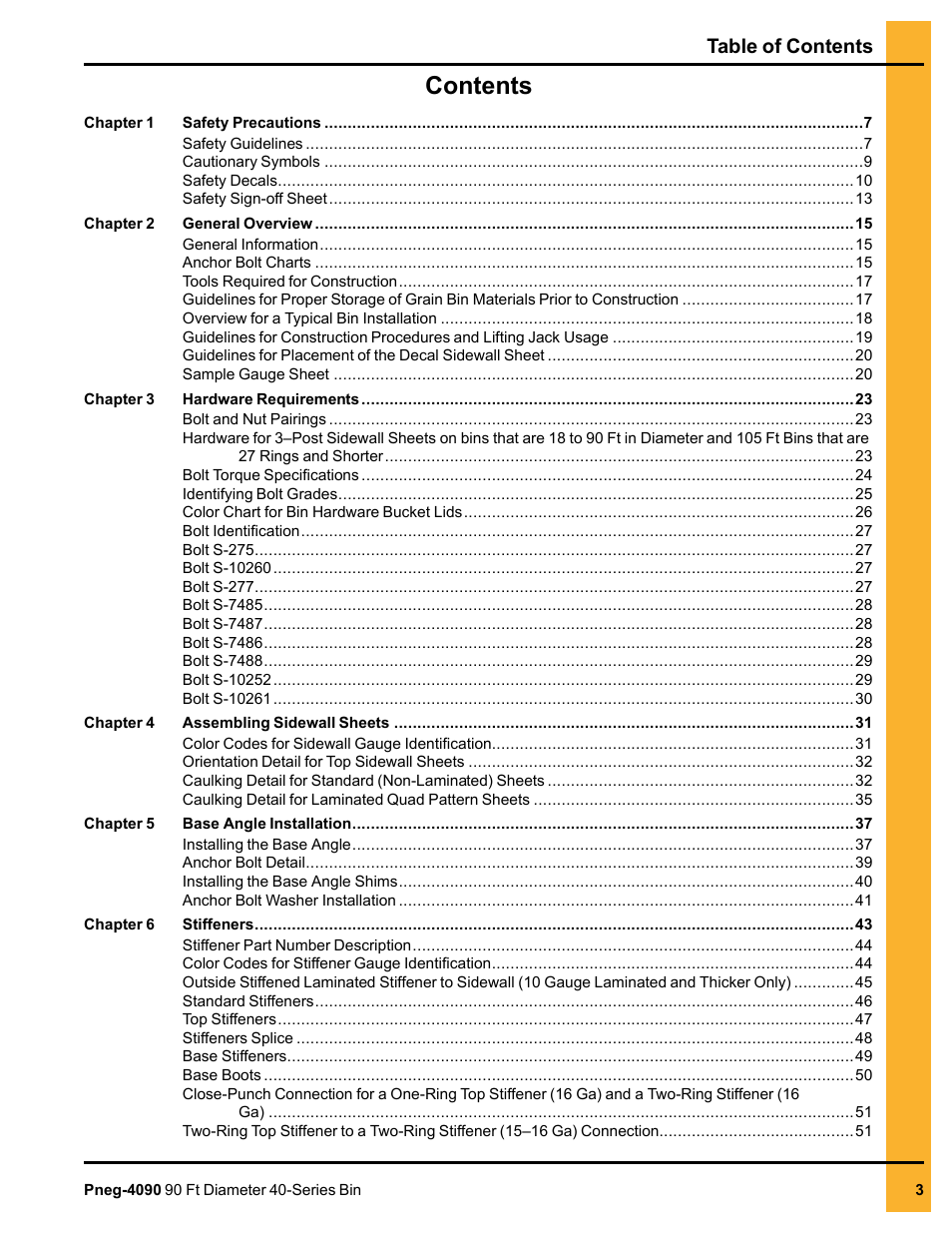 Grain Systems Tanks PNEG-4090 User Manual | Page 3 / 168