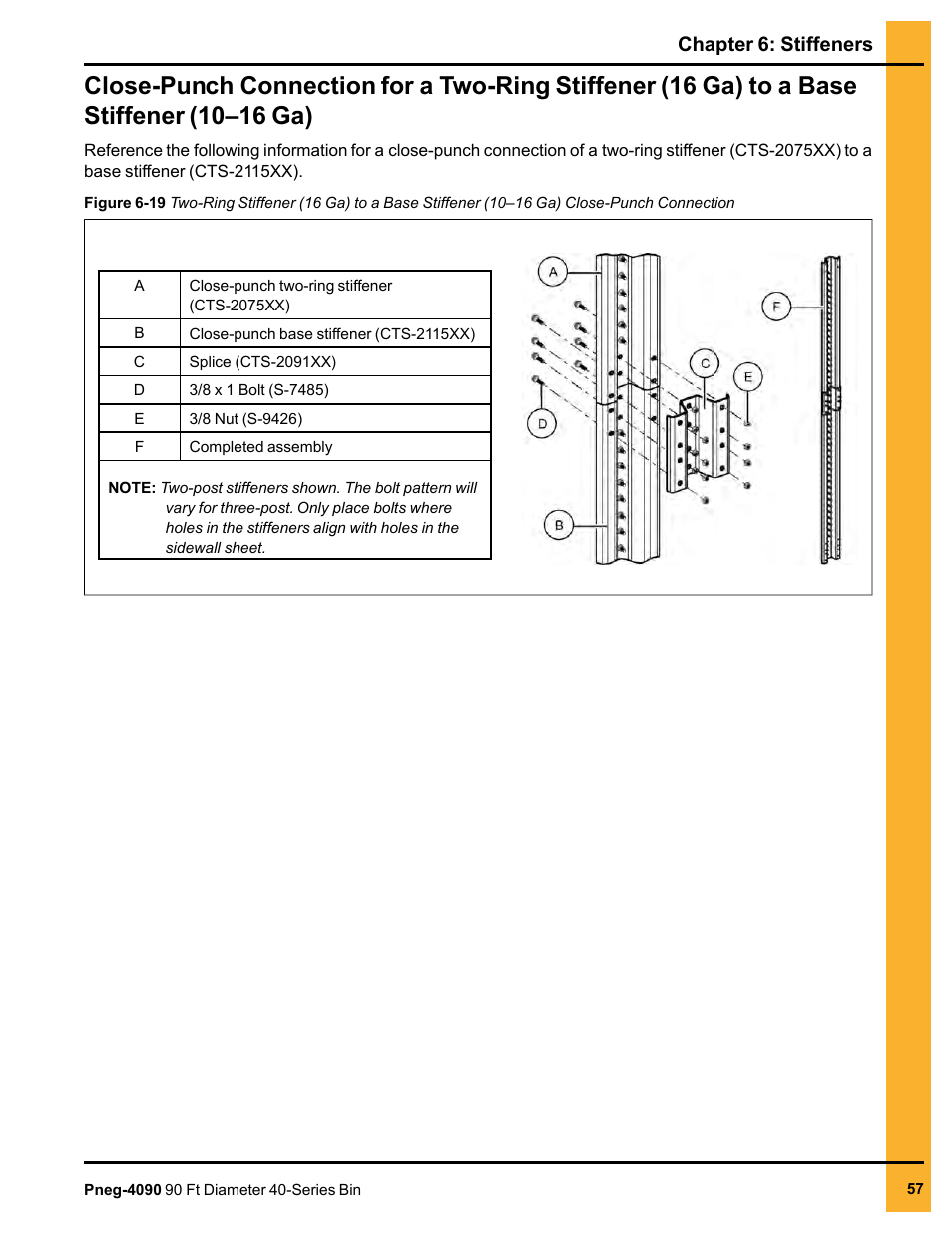 Chapter 6: stiffeners | Grain Systems Tanks PNEG-4090 User Manual | Page 57 / 168