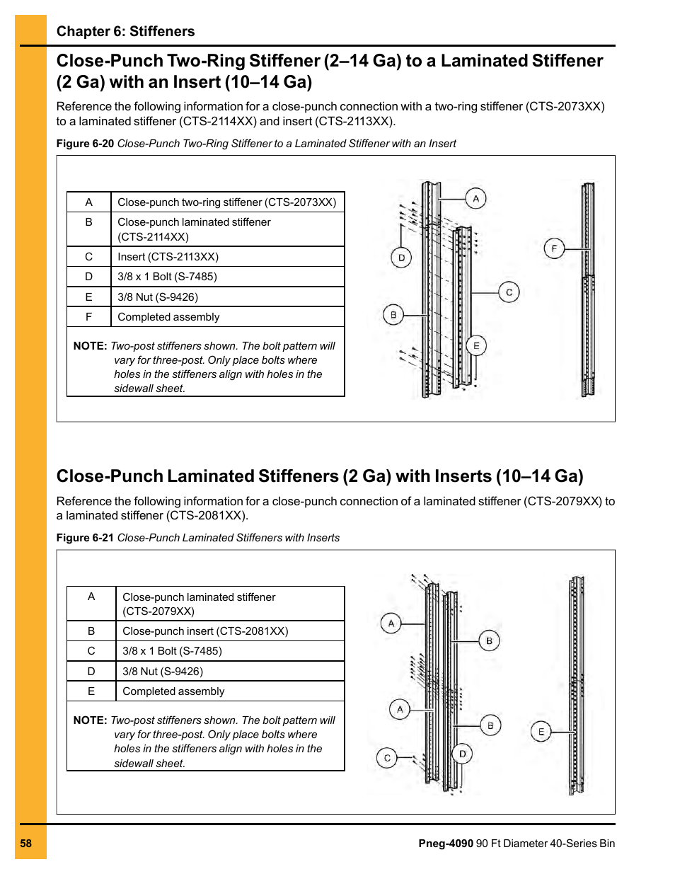 14 ga), Chapter 6: stiffeners | Grain Systems Tanks PNEG-4090 User Manual | Page 58 / 168