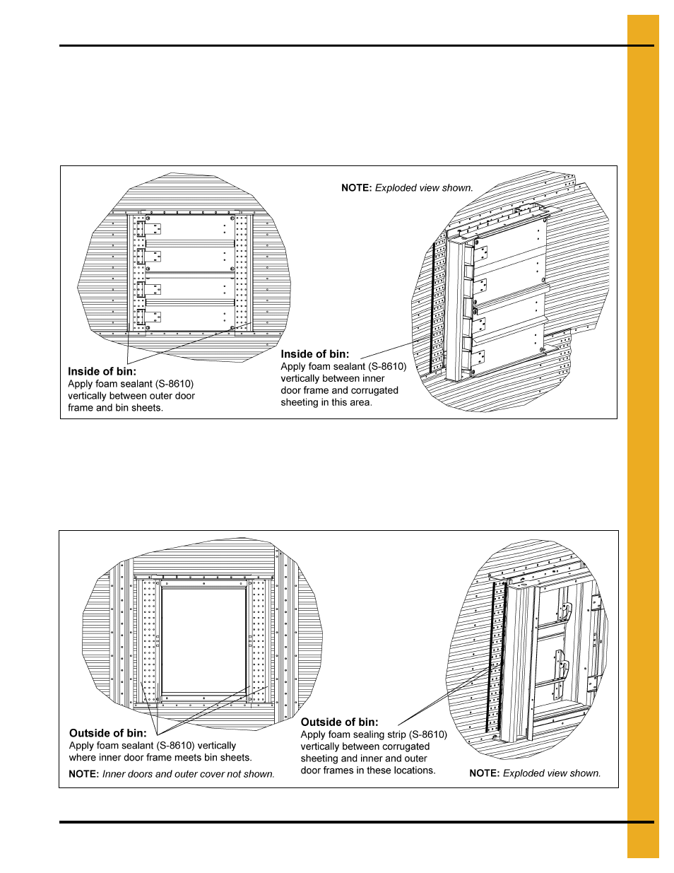 Sealing and caulking instructions inside of bin, Outside of bin | Grain Systems Tanks PNEG-2400 User Manual | Page 27 / 88