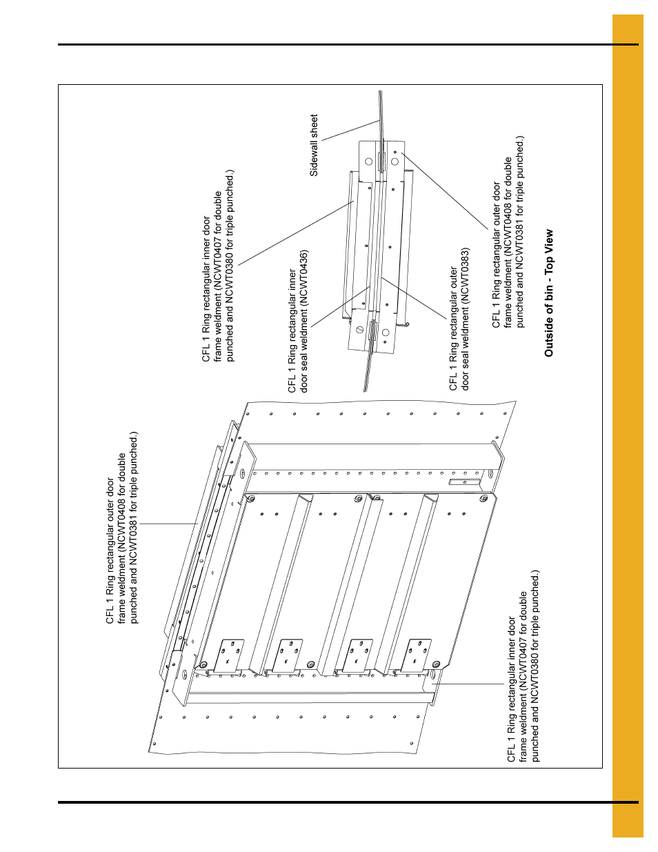 Outer frame weldment details | Grain Systems Tanks PNEG-2400 User Manual | Page 45 / 88