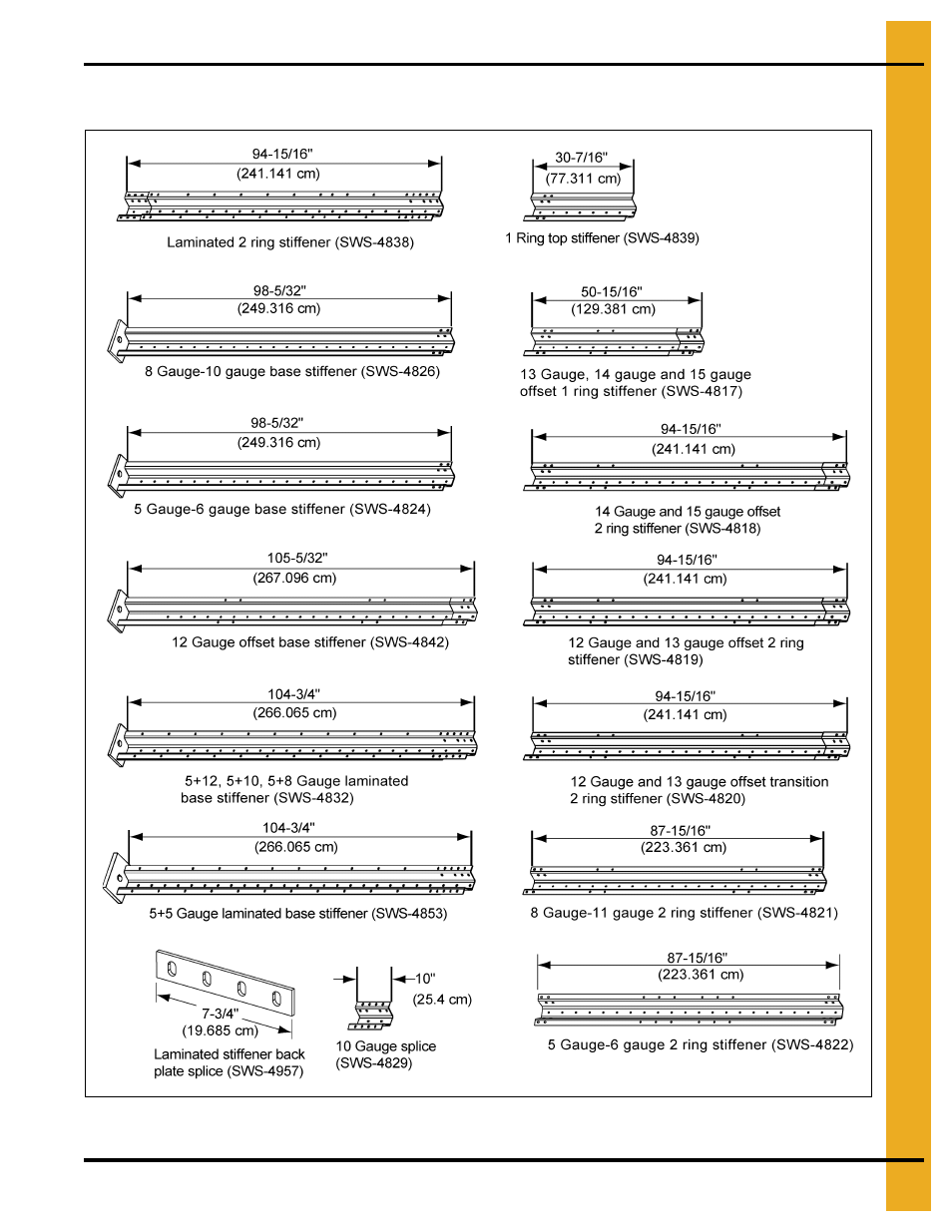 Commercial stiffeners for 4" corrugation | Grain Systems Tanks PNEG-2400 User Manual | Page 57 / 88