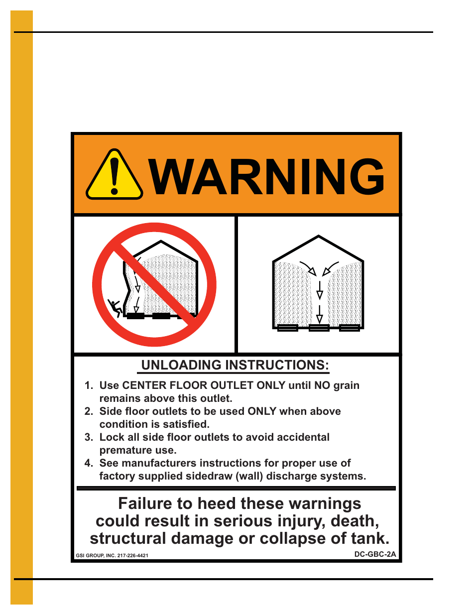 Warning | Grain Systems Tanks PNEG-4021 User Manual | Page 12 / 96