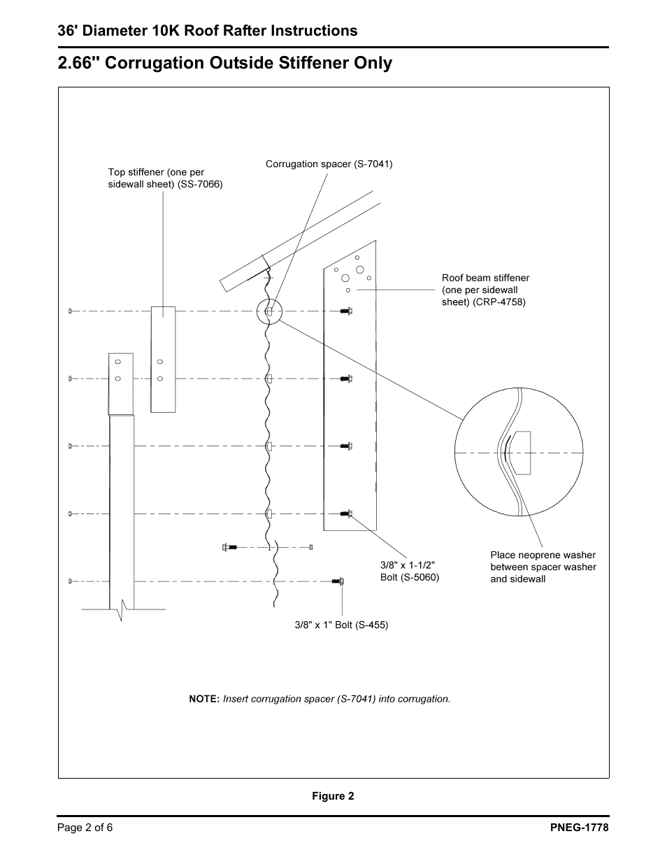 66'' corrugation outside stiffener only | Grain Systems Tanks PNEG-1778 User Manual | Page 2 / 6