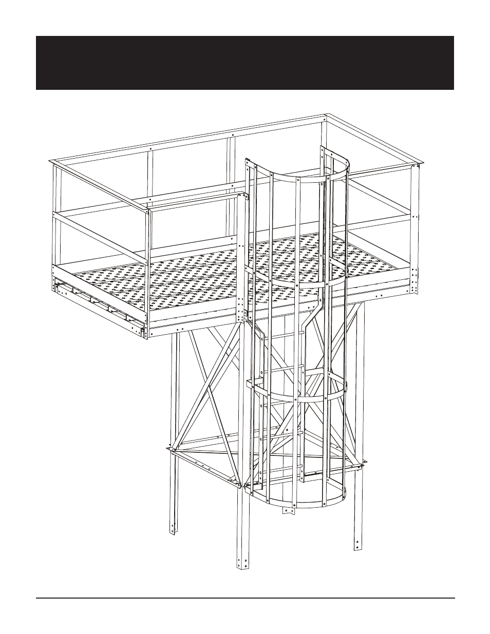 Optional service platform with safety cage | Grain Systems Bucket Elevtors, Conveyors, Series II Sweeps PNEG-1413 User Manual | Page 22 / 50