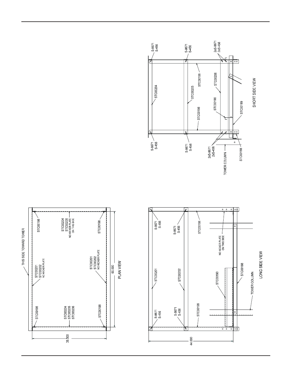 Offset platform dimensional drawings | Grain Systems Bucket Elevtors, Conveyors, Series II Sweeps PNEG-1413 User Manual | Page 38 / 50