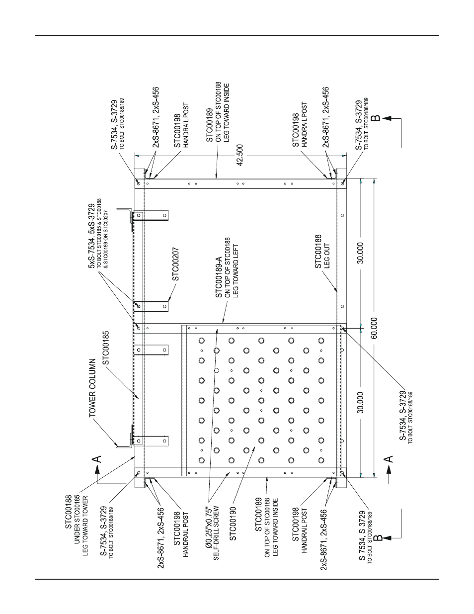 Offset platform dimensional drawings | Grain Systems Bucket Elevtors, Conveyors, Series II Sweeps PNEG-1413 User Manual | Page 39 / 50