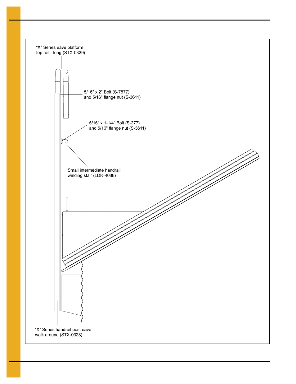 Eave guardrail assembly | Grain Systems Bin Accessories PNEG-1846 User Manual | Page 14 / 38