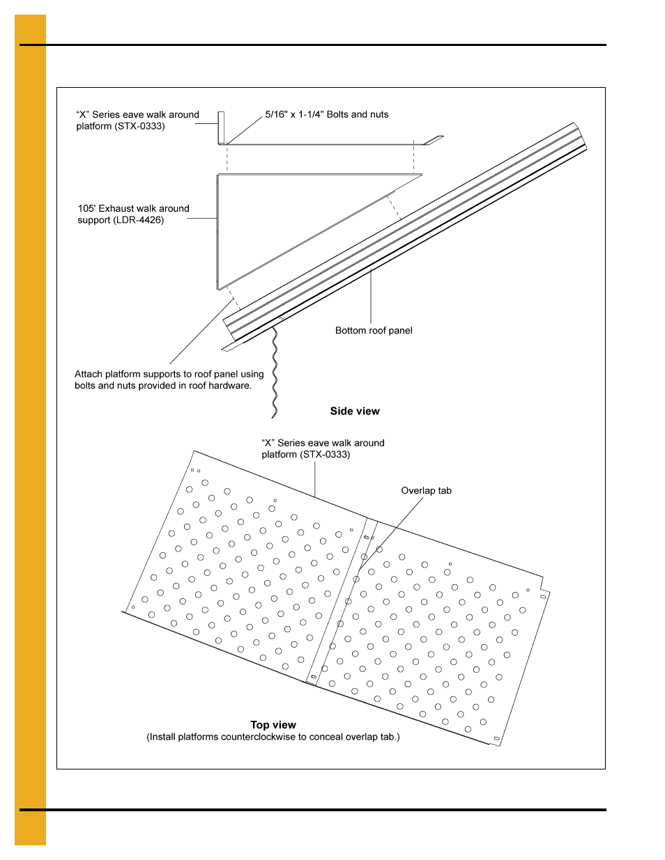 Eave platform installation | Grain Systems Bin Accessories PNEG-1846 User Manual | Page 16 / 38