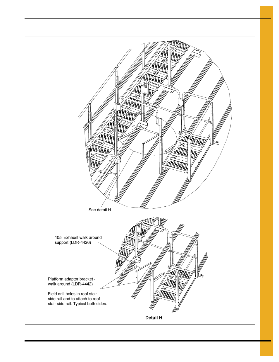 Eave platform support for walk around platform | Grain Systems Bin Accessories PNEG-1846 User Manual | Page 29 / 38