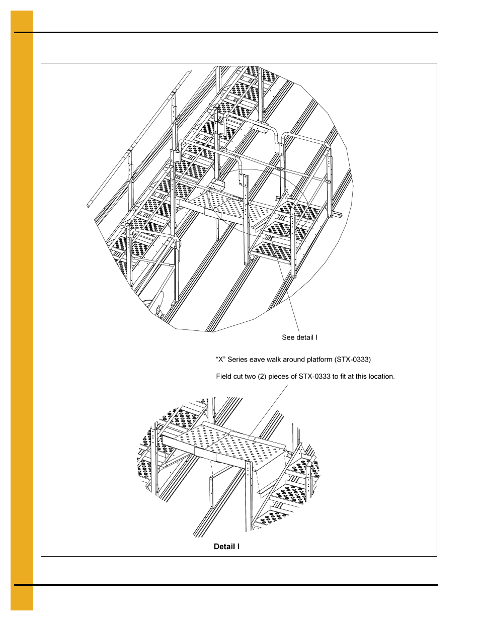 X” series eave walk around platform (stx-0333) | Grain Systems Bin Accessories PNEG-1846 User Manual | Page 30 / 38