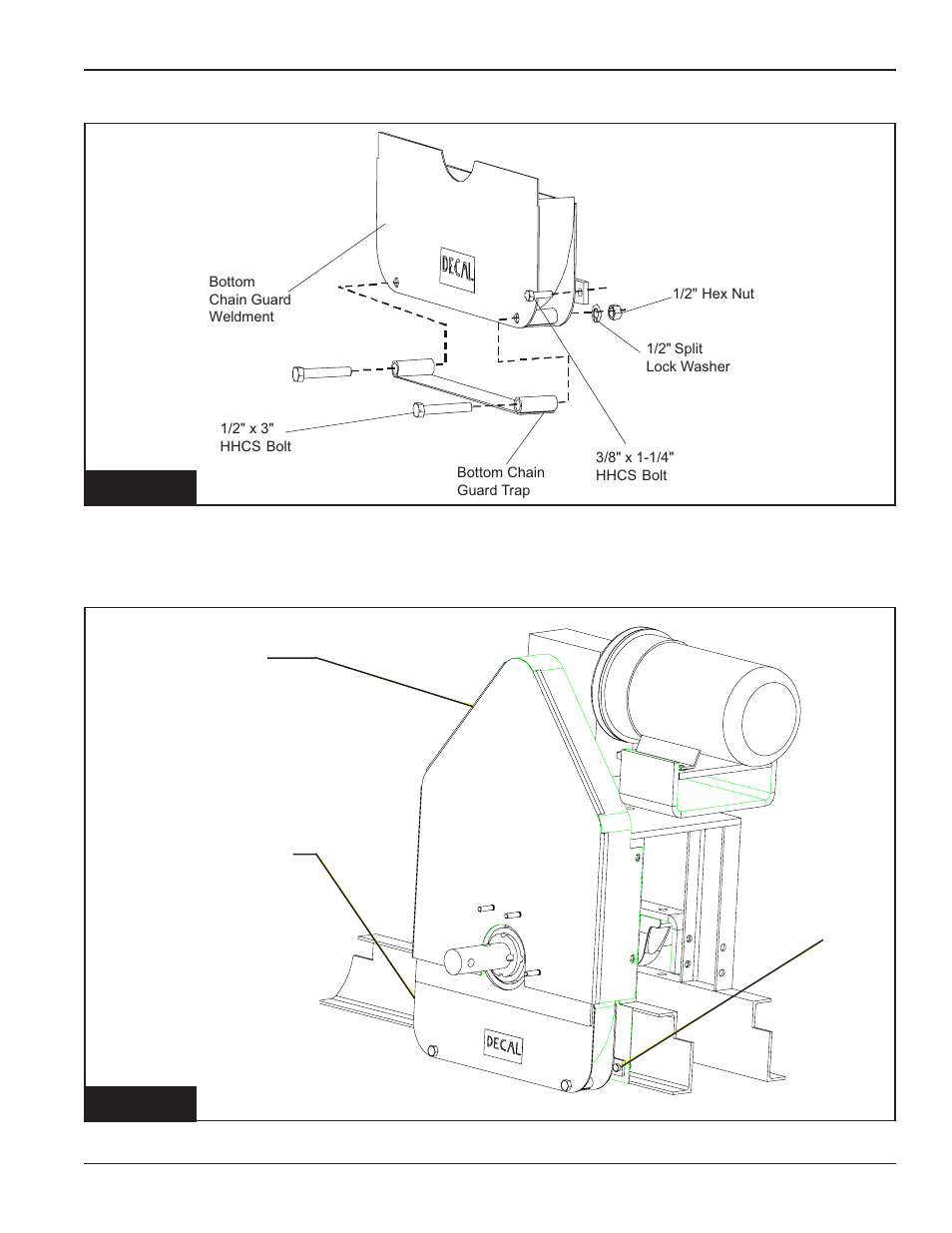 Assembly, Guard assembly - (cont.) fig. td8 fig. td7 | Grain Systems Bucket Elevtors, Conveyors, Series II Sweeps PNEG-1579 User Manual | Page 33 / 96