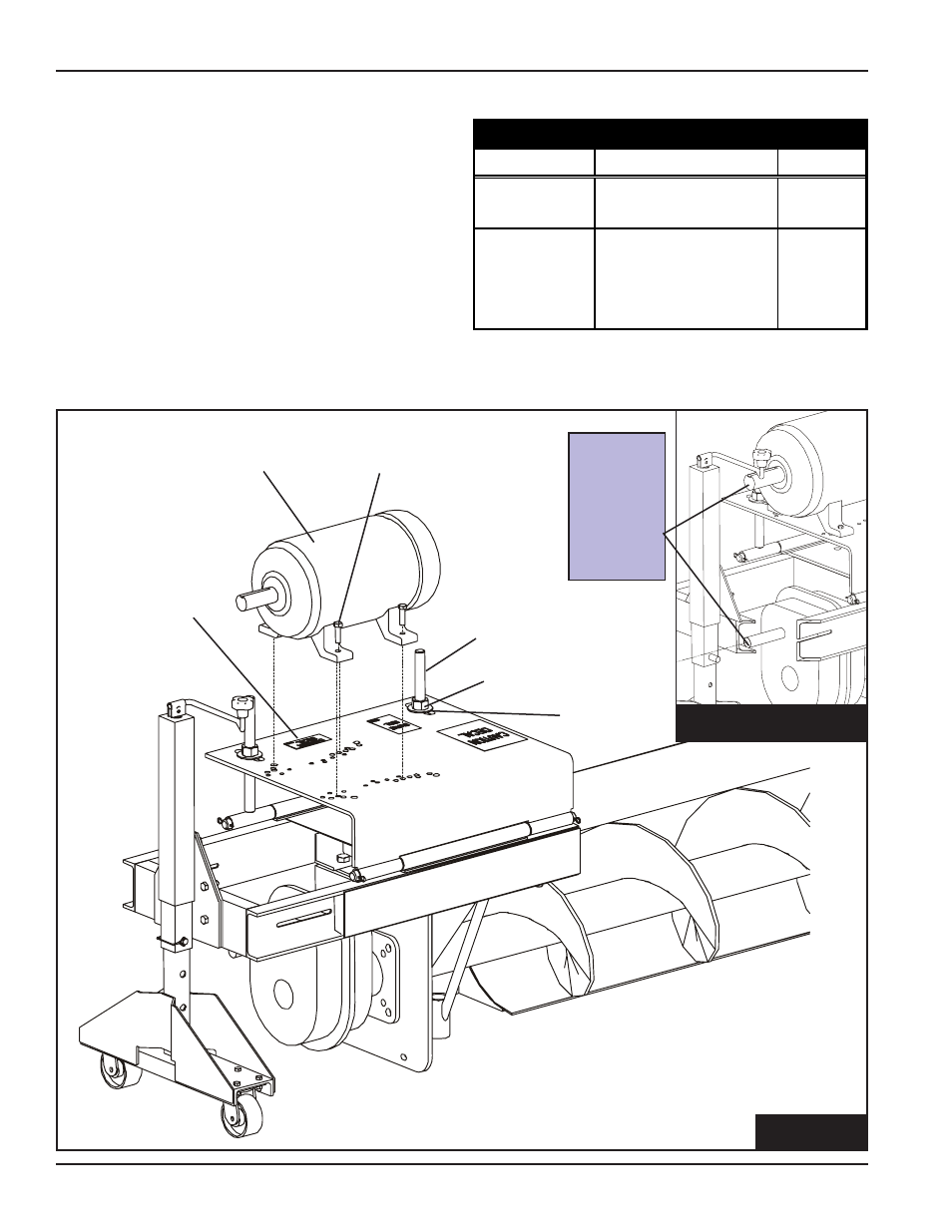 Assembly, Motor bolt chart | Grain Systems Bucket Elevtors, Conveyors, Series II Sweeps PNEG-1579 User Manual | Page 40 / 96