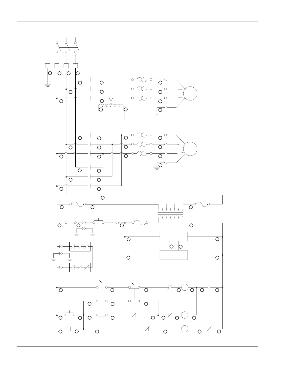 Control panel diagrams, Service disconnect supplied by customer, Auger motor | Drive motor, Gnd l3 l2 l1 m1, O l 1 t3 t2 t1, Fuse .25 amp, Fuse .6 amp, Foot switch, Mode | Grain Systems Bucket Elevtors, Conveyors, Series II Sweeps PNEG-1579 User Manual | Page 74 / 96