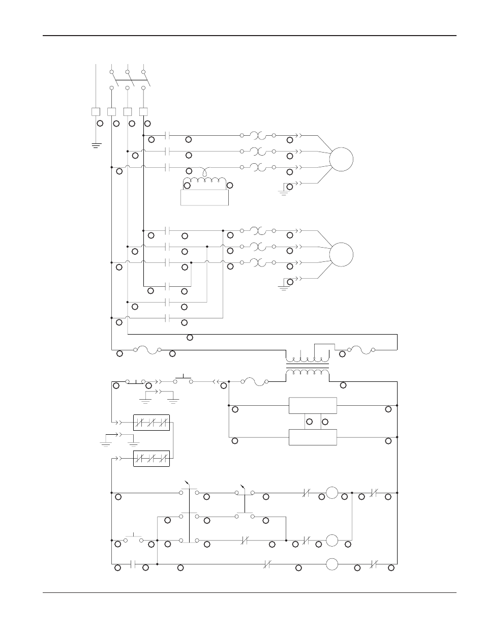 Control panel diagrams, Service disconnect supplied by customer, Auger motor | Drive motor, Gnd l3 l2 l1 m1, O l 1 t3 t2 t1, Fuse .25 amp, Fuse .6 amp, Foot switch, Mode | Grain Systems Bucket Elevtors, Conveyors, Series II Sweeps PNEG-1579 User Manual | Page 75 / 96