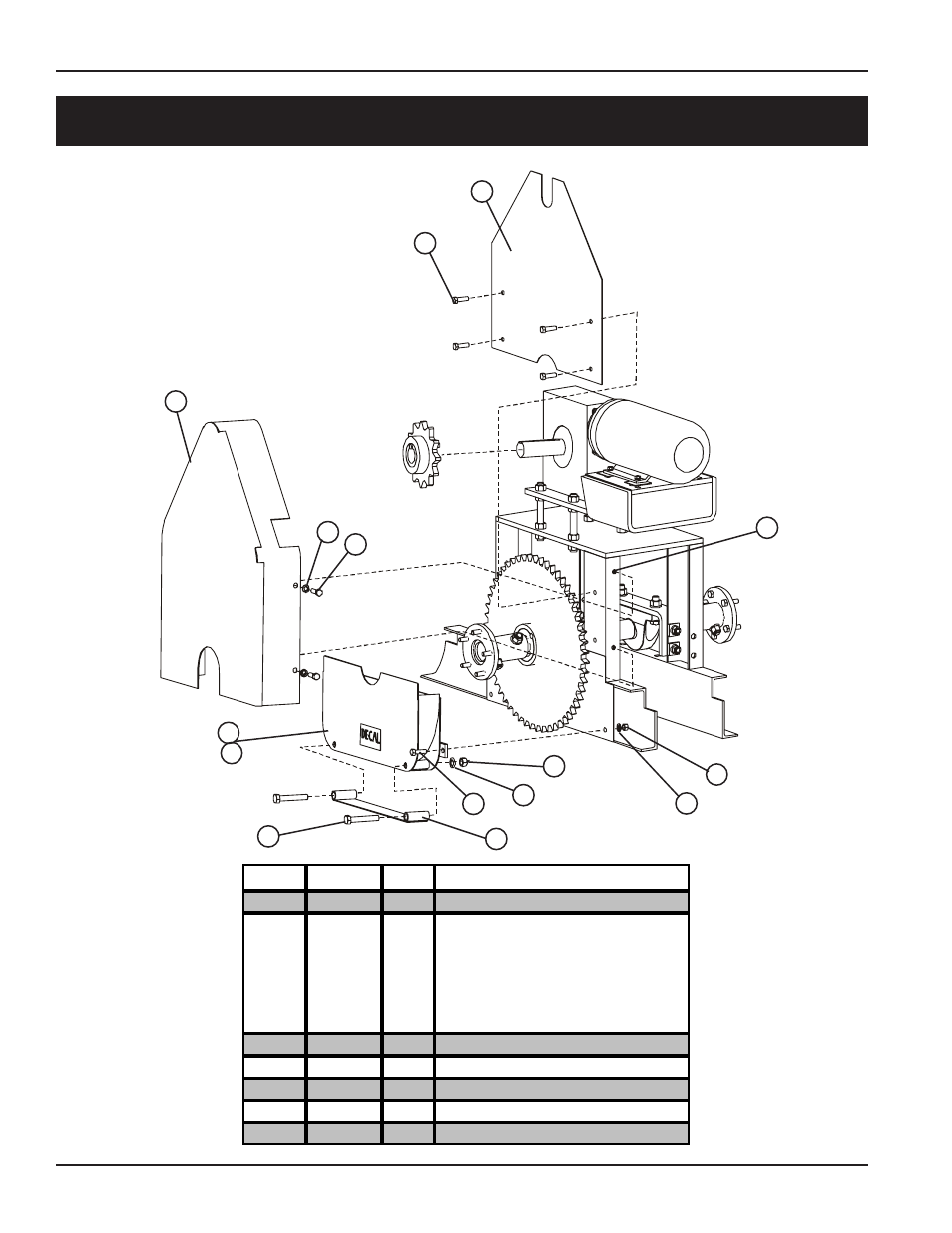 Parts list, Tractor chain guard parts | Grain Systems Bucket Elevtors, Conveyors, Series II Sweeps PNEG-1579 User Manual | Page 86 / 96