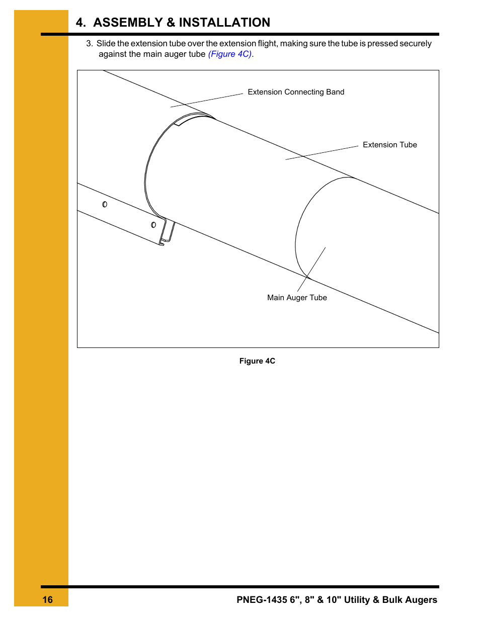 Assembly & installation | Grain Systems Custom, Utility and Bulk Tank Augers PNEG-1435 User Manual | Page 16 / 52