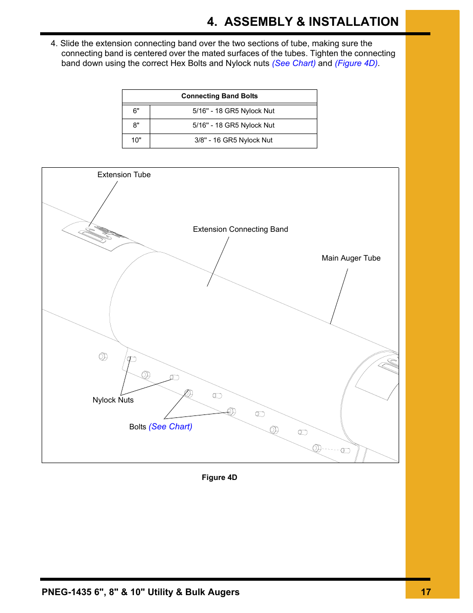 Assembly & installation | Grain Systems Custom, Utility and Bulk Tank Augers PNEG-1435 User Manual | Page 17 / 52