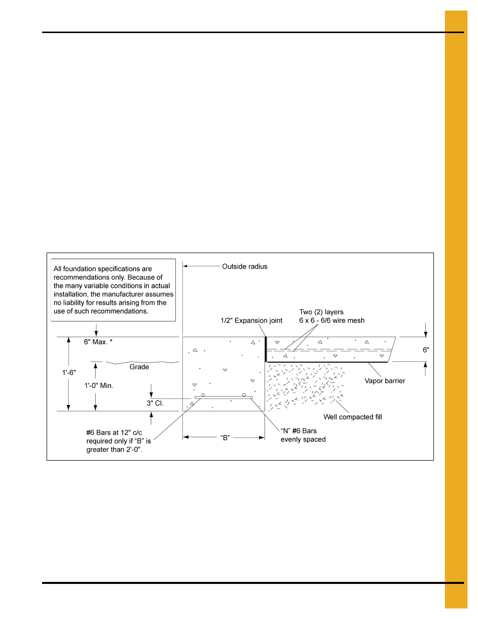 Frost free pad recommendations, Frost free pads | Grain Systems Tanks PNEG-1094 User Manual | Page 23 / 58