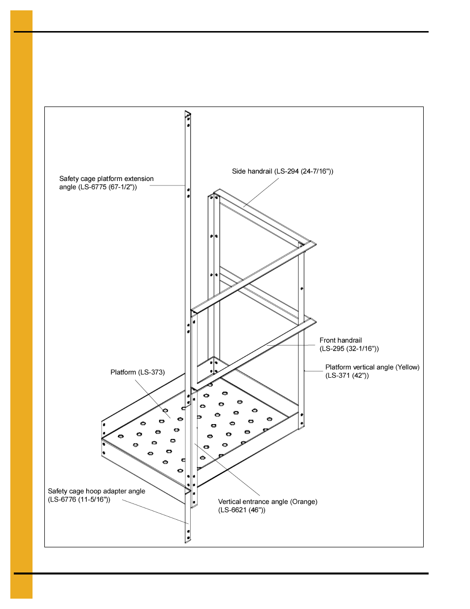 Platform and handrail assembly | Grain Systems Tanks PNEG-1094 User Manual | Page 42 / 58