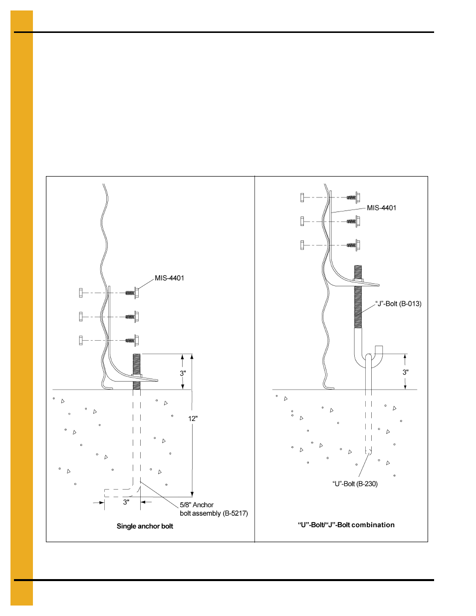 Outside bin hold-down details (4.00" corrugation) | Grain Systems Tanks PNEG-1094 User Manual | Page 54 / 58