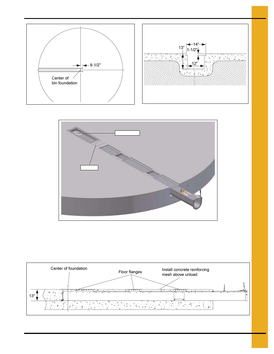 Unload cast directly into concrete | Grain Systems Unload Augers PNEG-1735 User Manual | Page 15 / 38