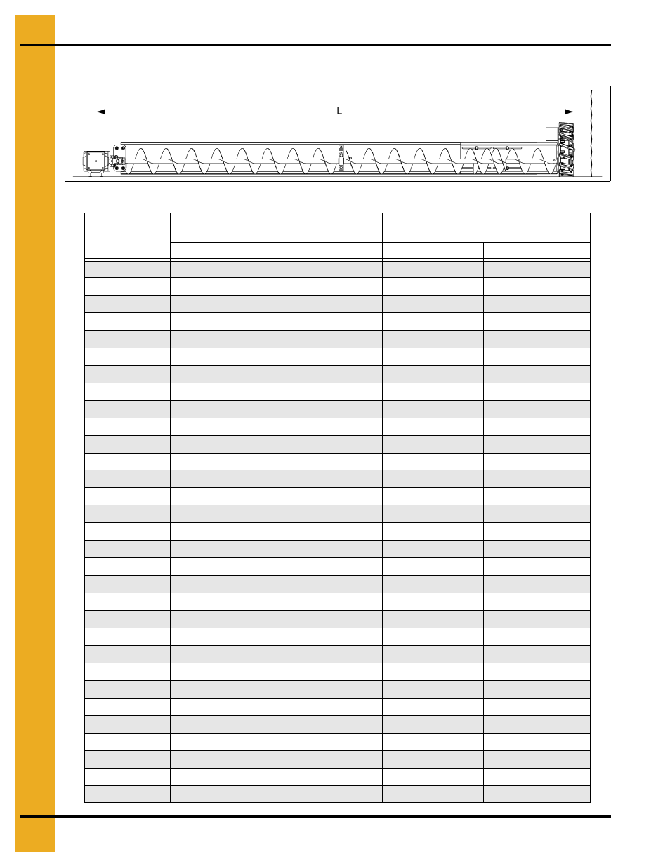 Bin sweep dimensions, Unload dimensions | Grain Systems Unload Augers PNEG-1735 User Manual | Page 36 / 38