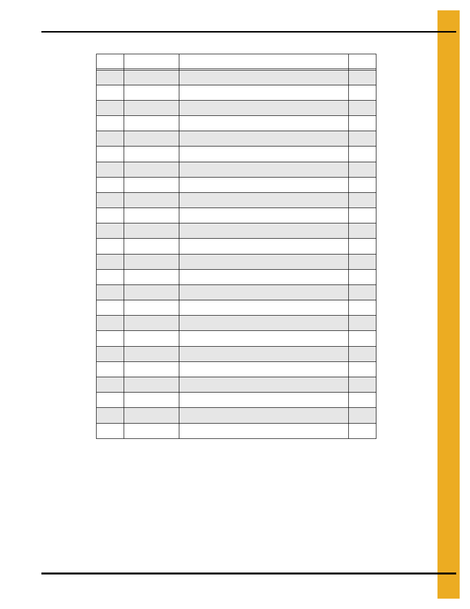 Parts list | Grain Systems Custom, Utility and Bulk Tank Augers PNEG-195 User Manual | Page 21 / 24