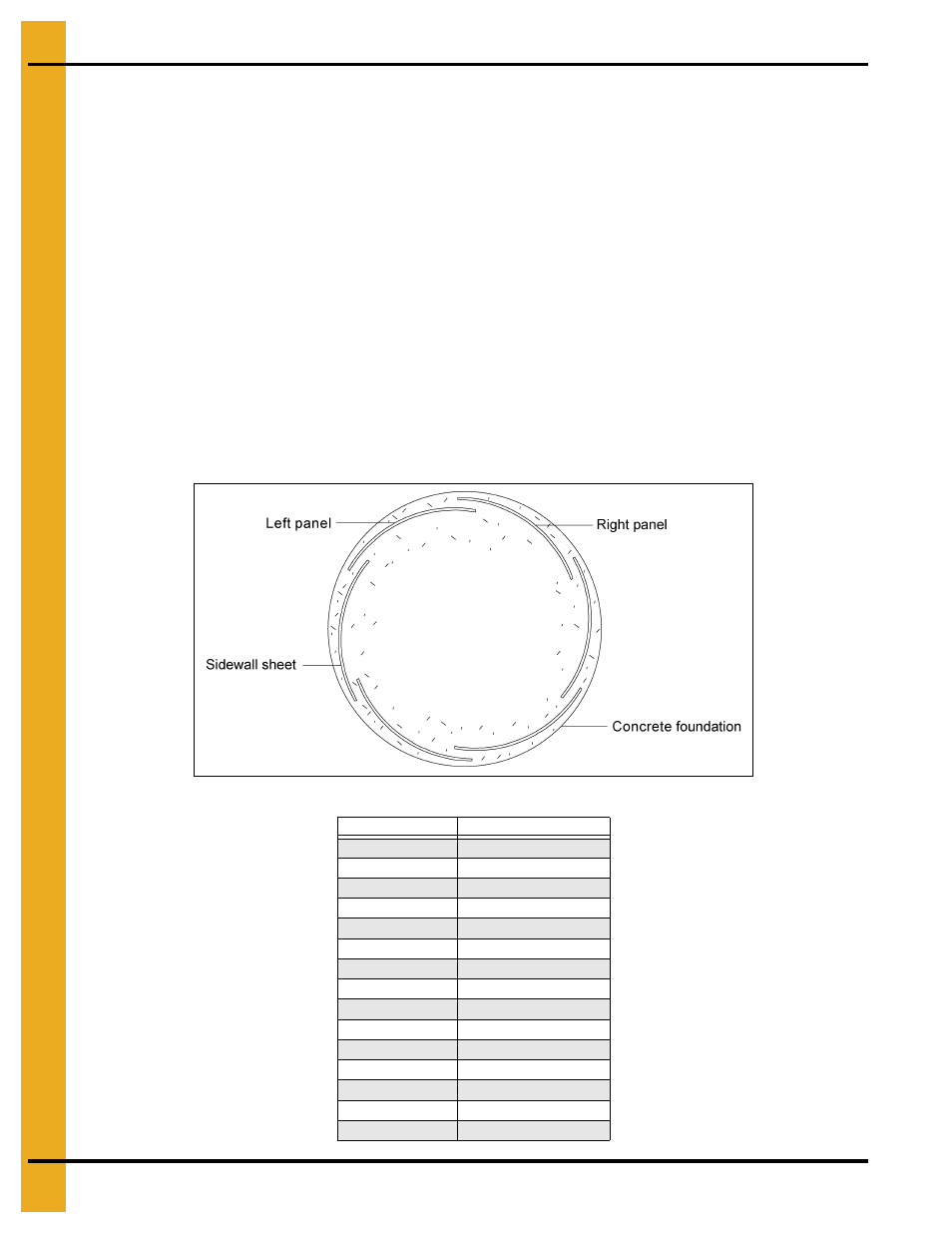 Installation, Chapter 6 installation, Sidewall erection | Sidewall erection instructions, Overlapping panels | Grain Systems Tanks PNEG-1093 User Manual | Page 28 / 62