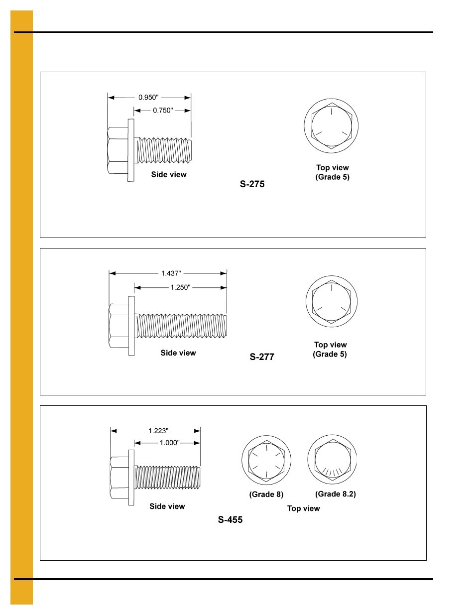 Bolt usage | Grain Systems Tanks PNEG-1093 User Manual | Page 32 / 62