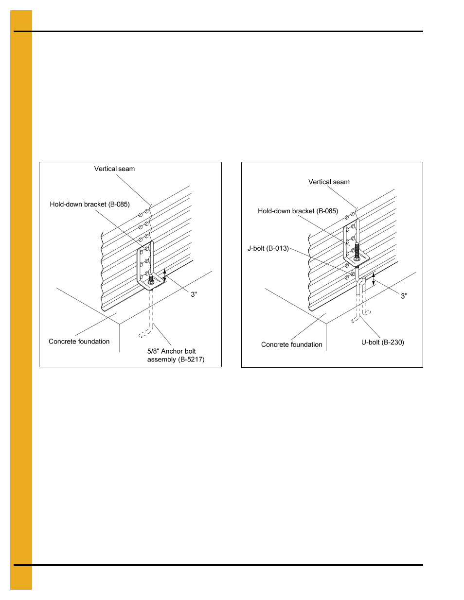 Outside bin hold-down details (2.66" corrugation) | Grain Systems Tanks PNEG-1093 User Manual | Page 58 / 62