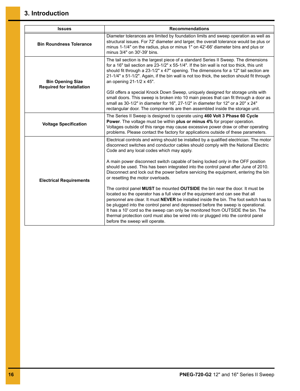 Introduction | Grain Systems Bucket Elevtors, Conveyors, Series II Sweeps PNEG-720-G2 User Manual | Page 16 / 120