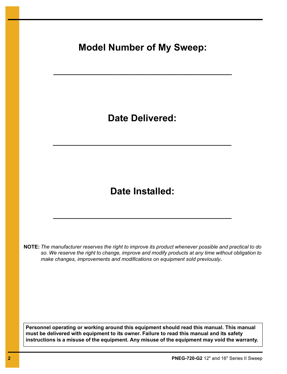 Grain Systems Bucket Elevtors, Conveyors, Series II Sweeps PNEG-720-G2 User Manual | Page 2 / 120